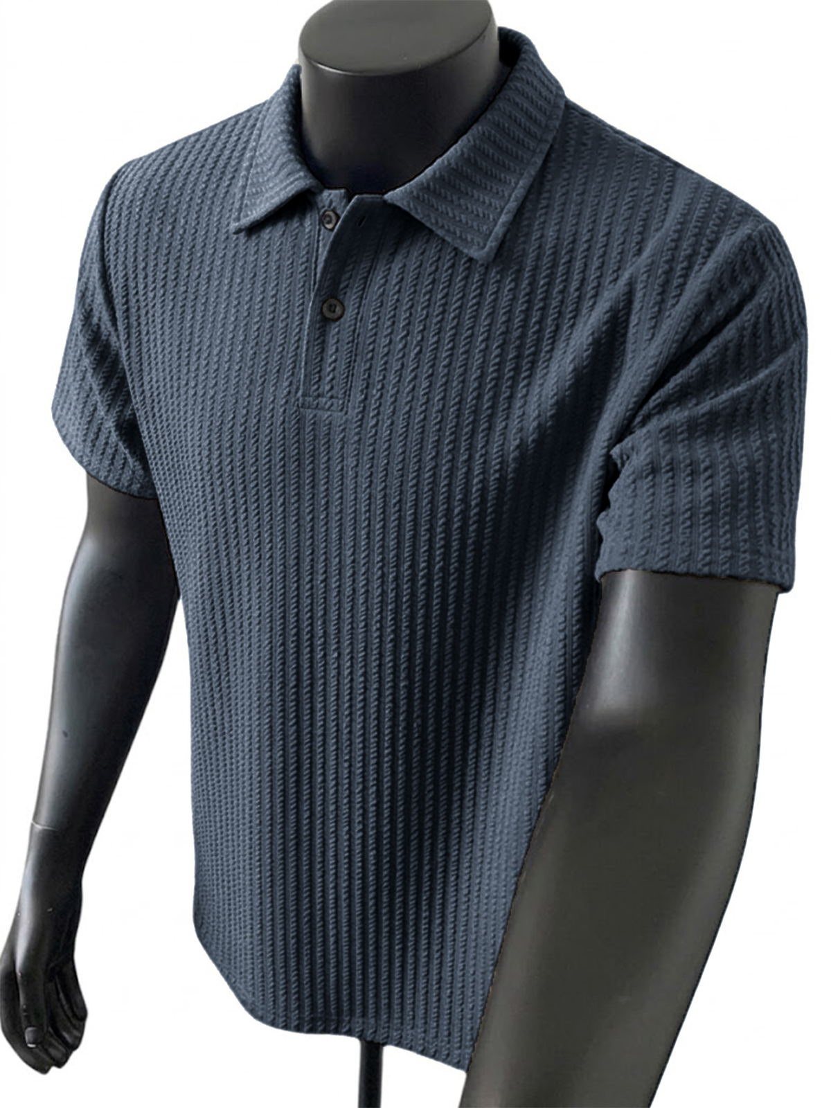 Men's Jacquard Casual Collared Short-sleeved Polo Shirt