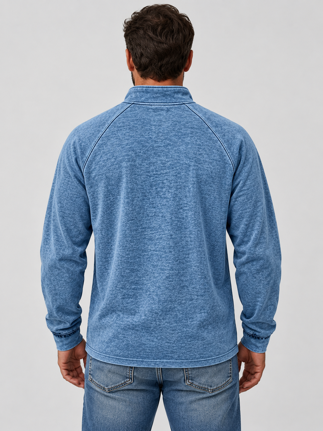100% Cotton Vintage Washed Quarter Zip Pullover