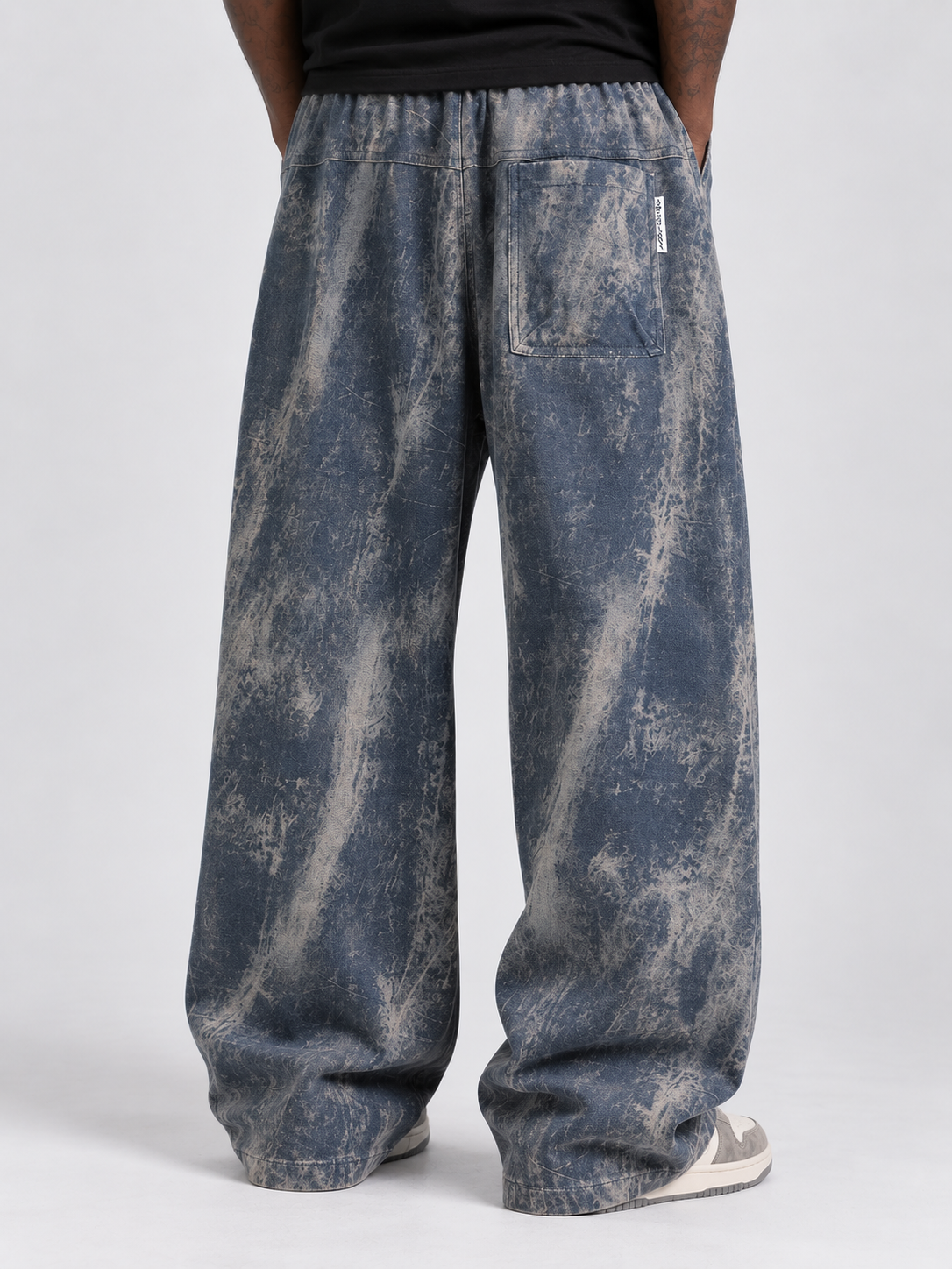 Men's 100% Cotton Tie-Dye Windbreaker Cargo Pants