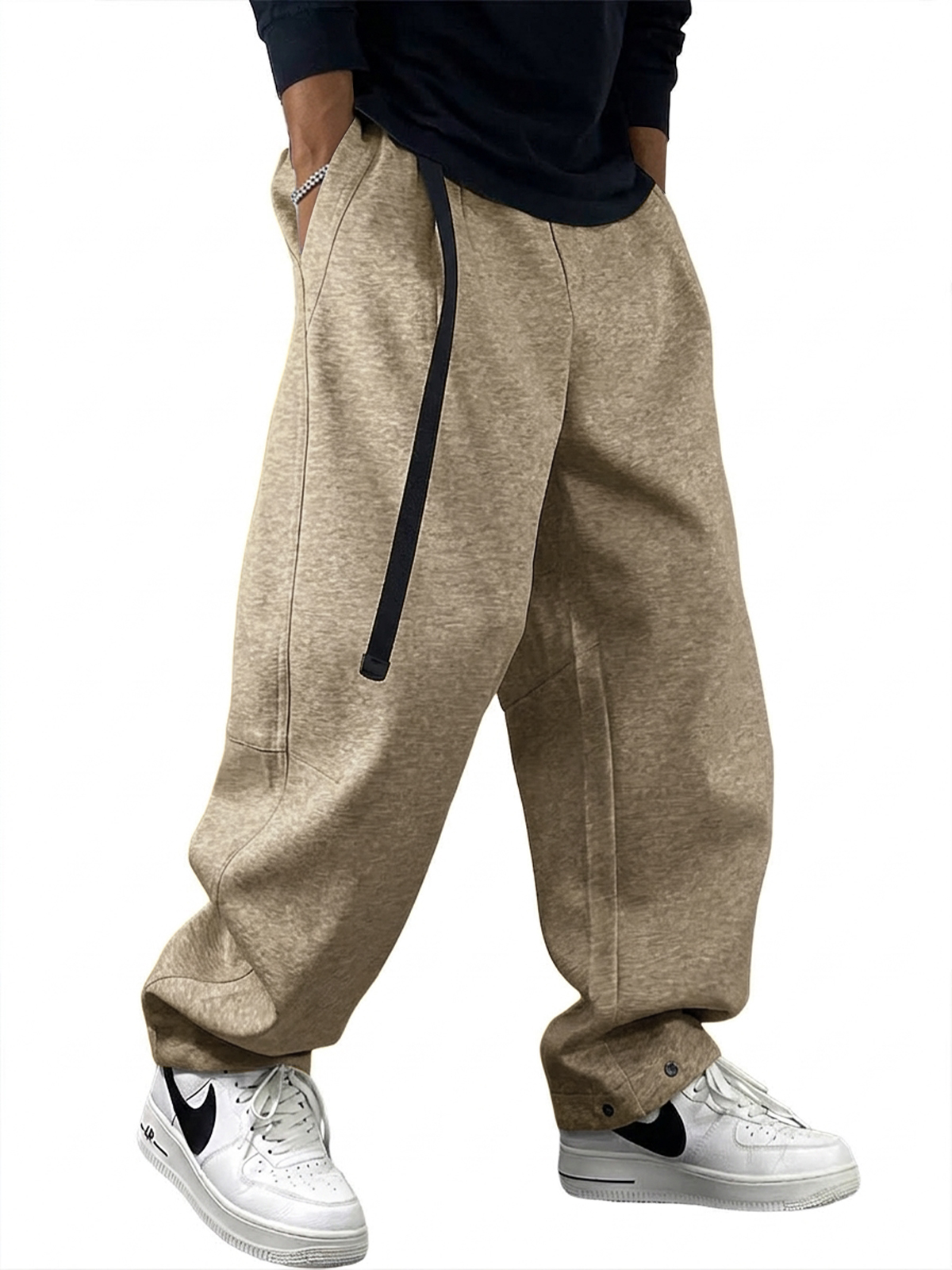 Men's Fall Comfortable Loose-Fit Curved-Leg Pants