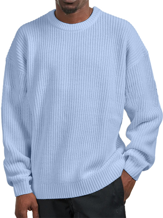 Men's Casual Everyday Crew Neck Basic Sweater