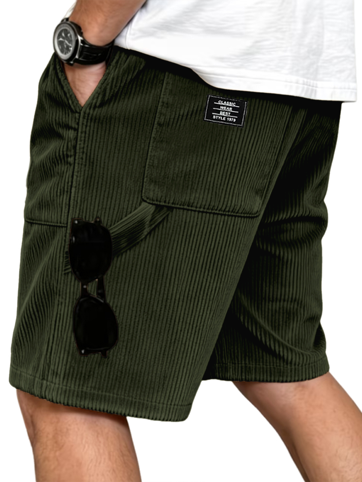 Men's Ribbed Fashion Casual Shorts