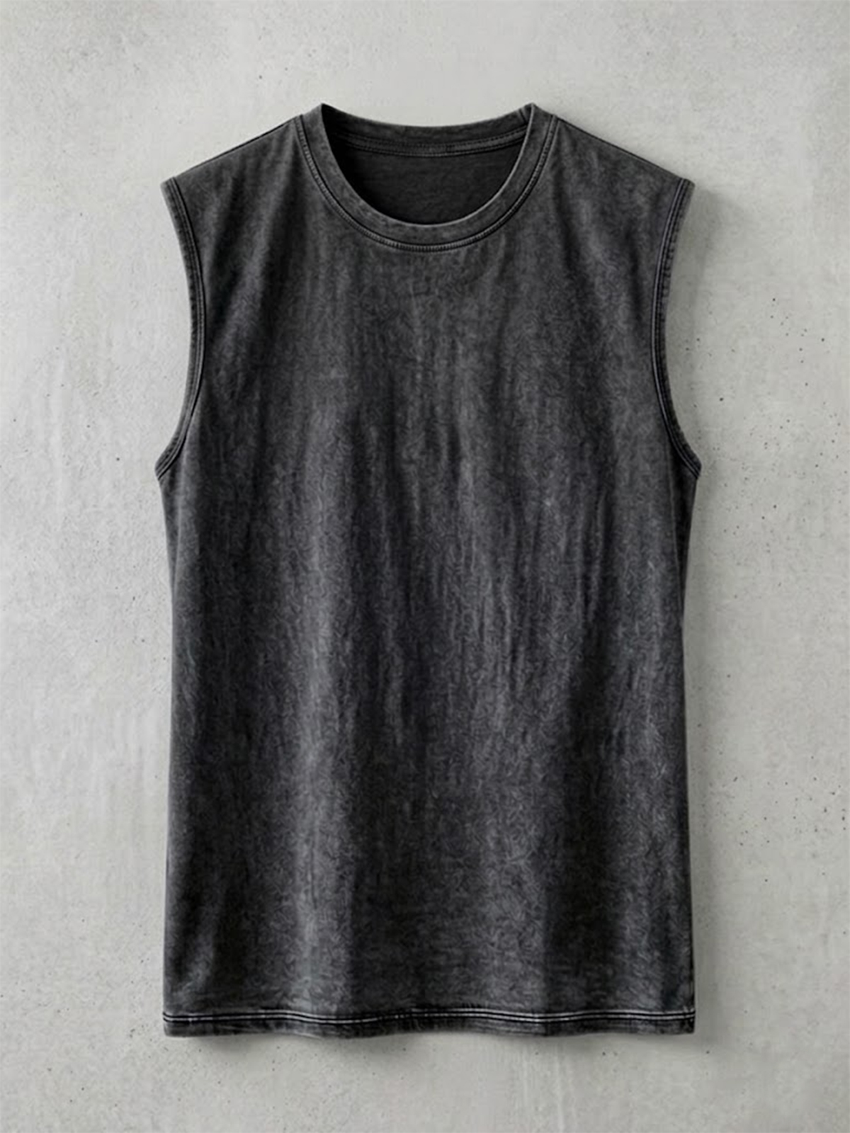 Men's Retro Solid Color Casual Crew Neck Pullover Sleeveless Vest