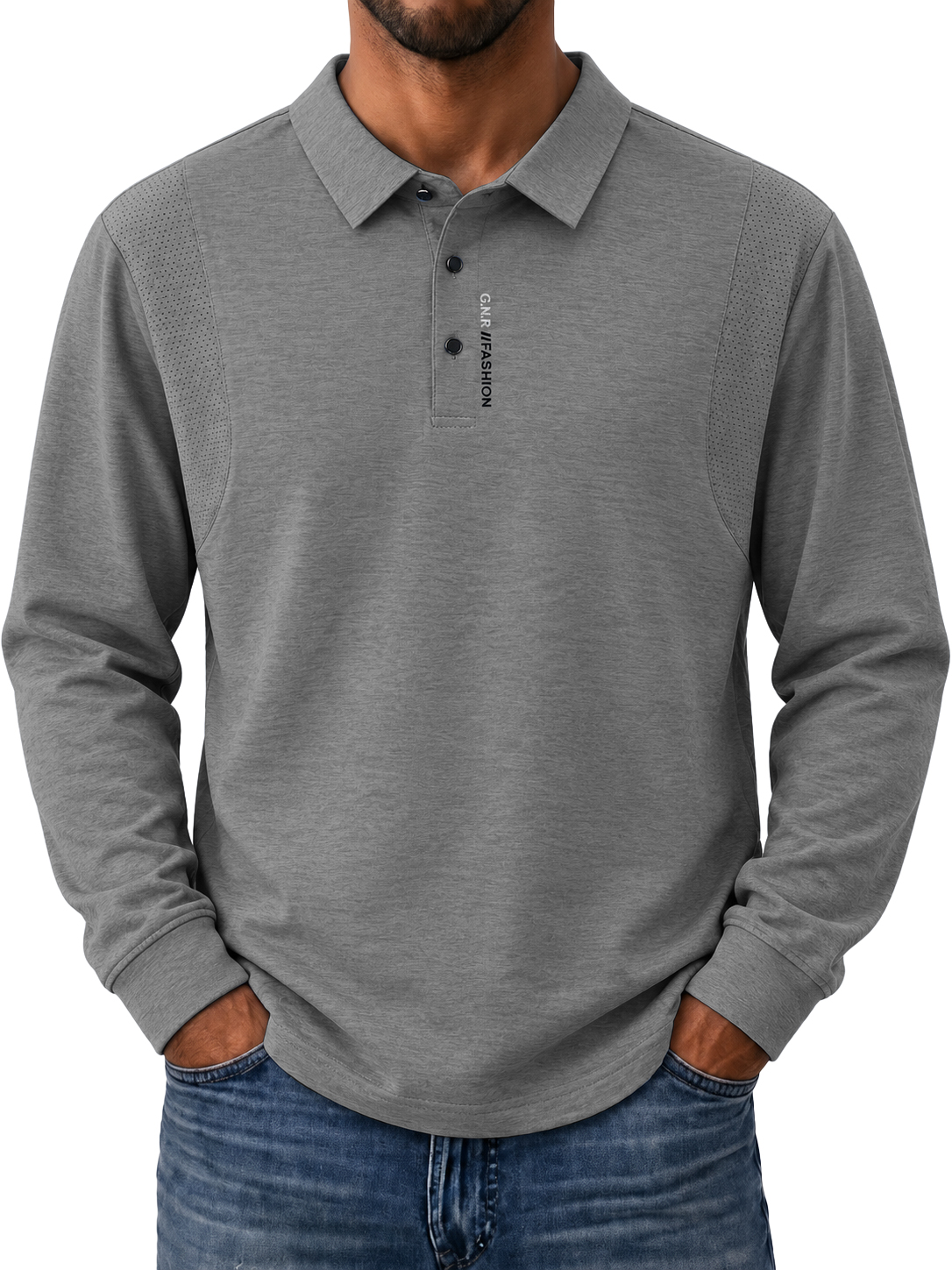 Men's Spring/Autumn Lapel Casual Fashionable Breathable Versatile Polo Shirt