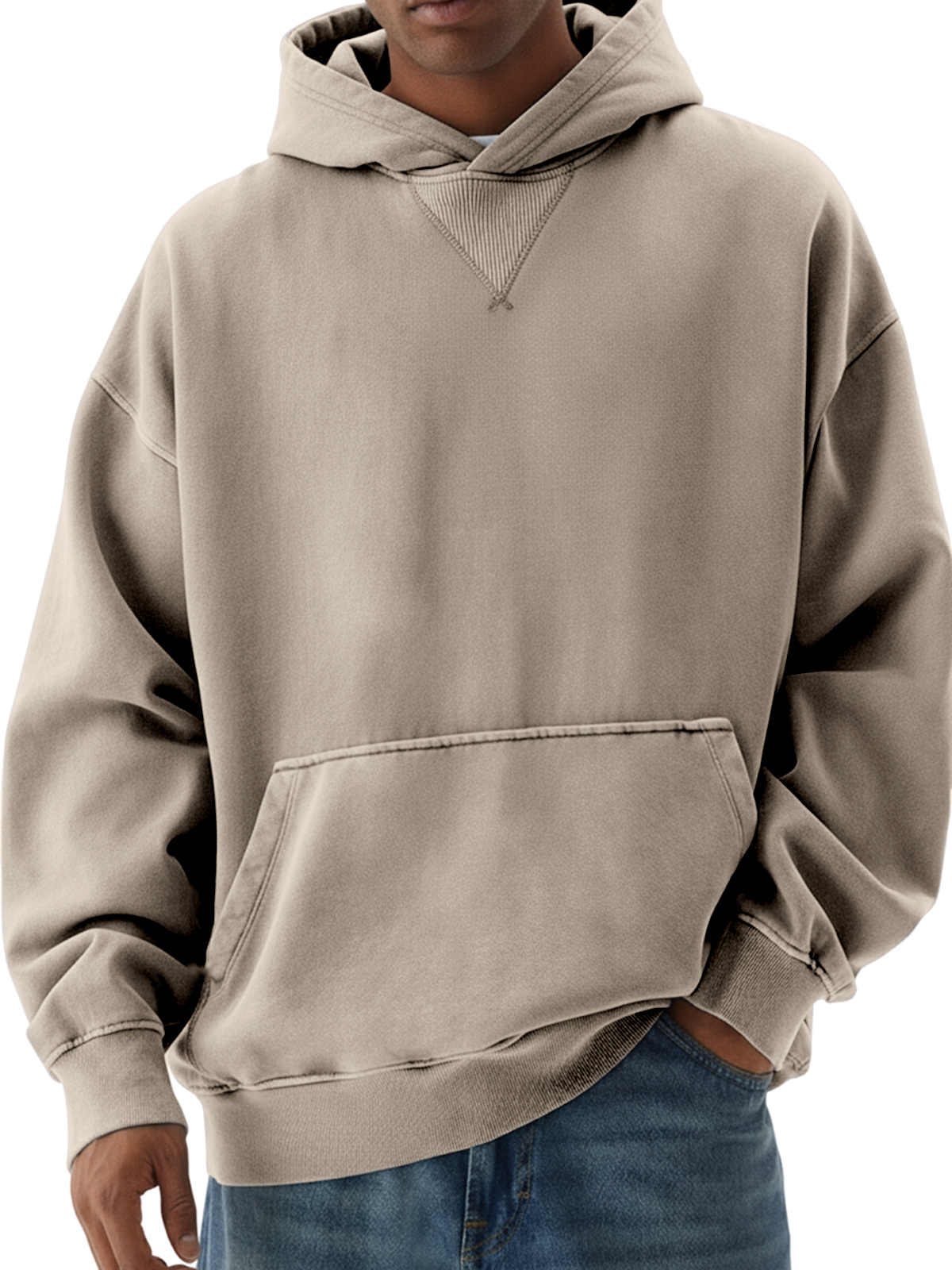 Men's Basic Heavyweight X-stitch Pullover Hoodie