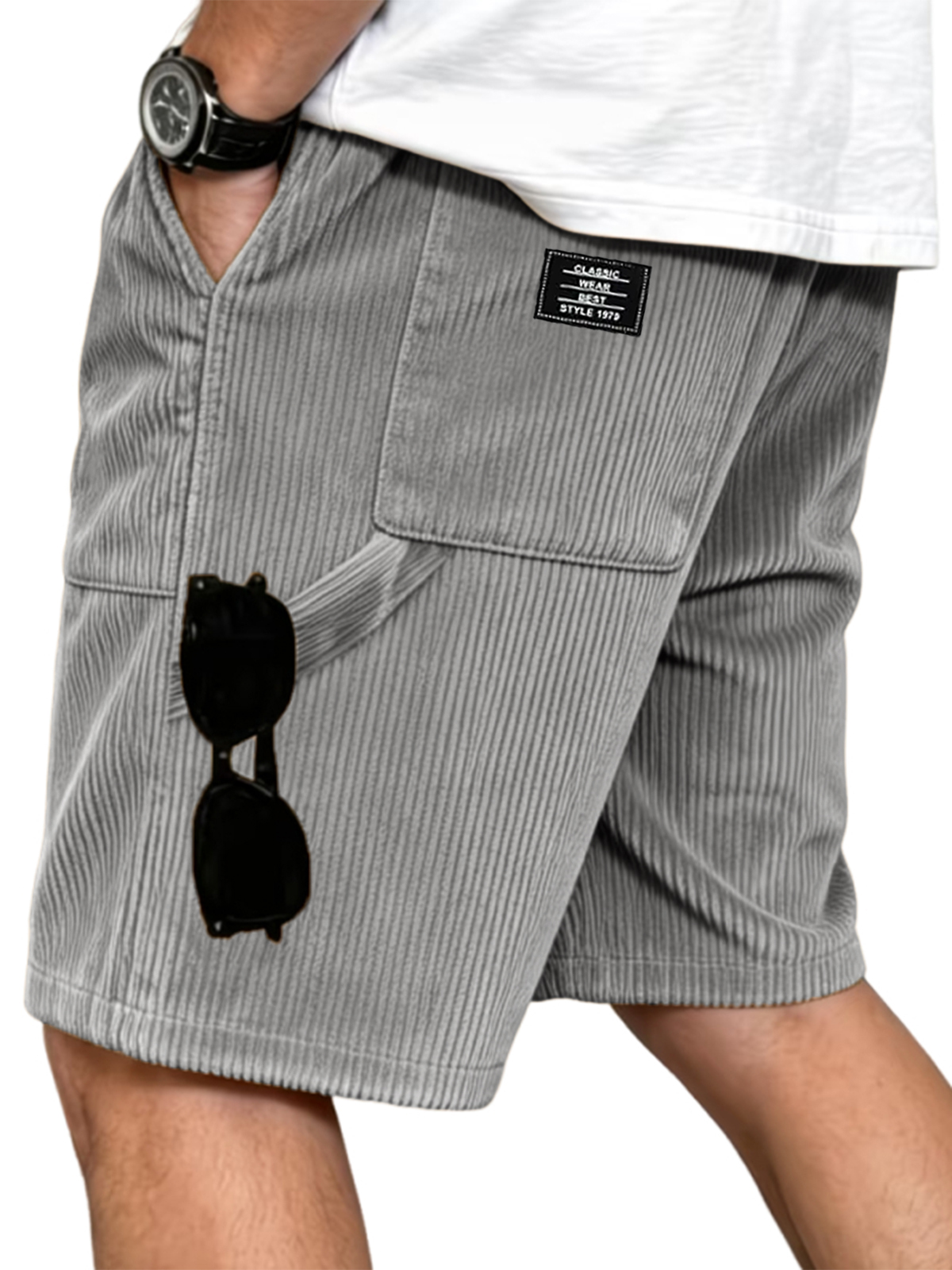 Men's Ribbed Fashion Casual Shorts