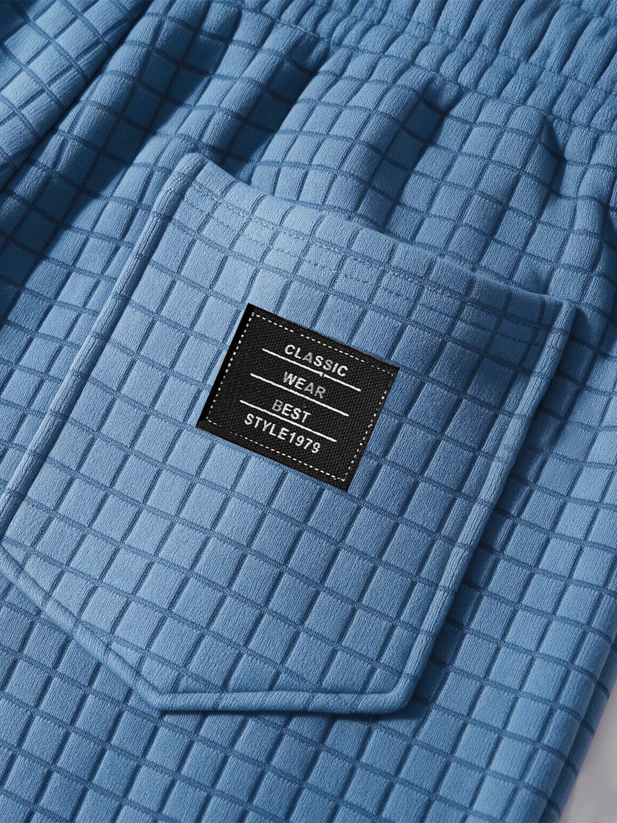 Men's Textured Grid Relaxed Sweatpants