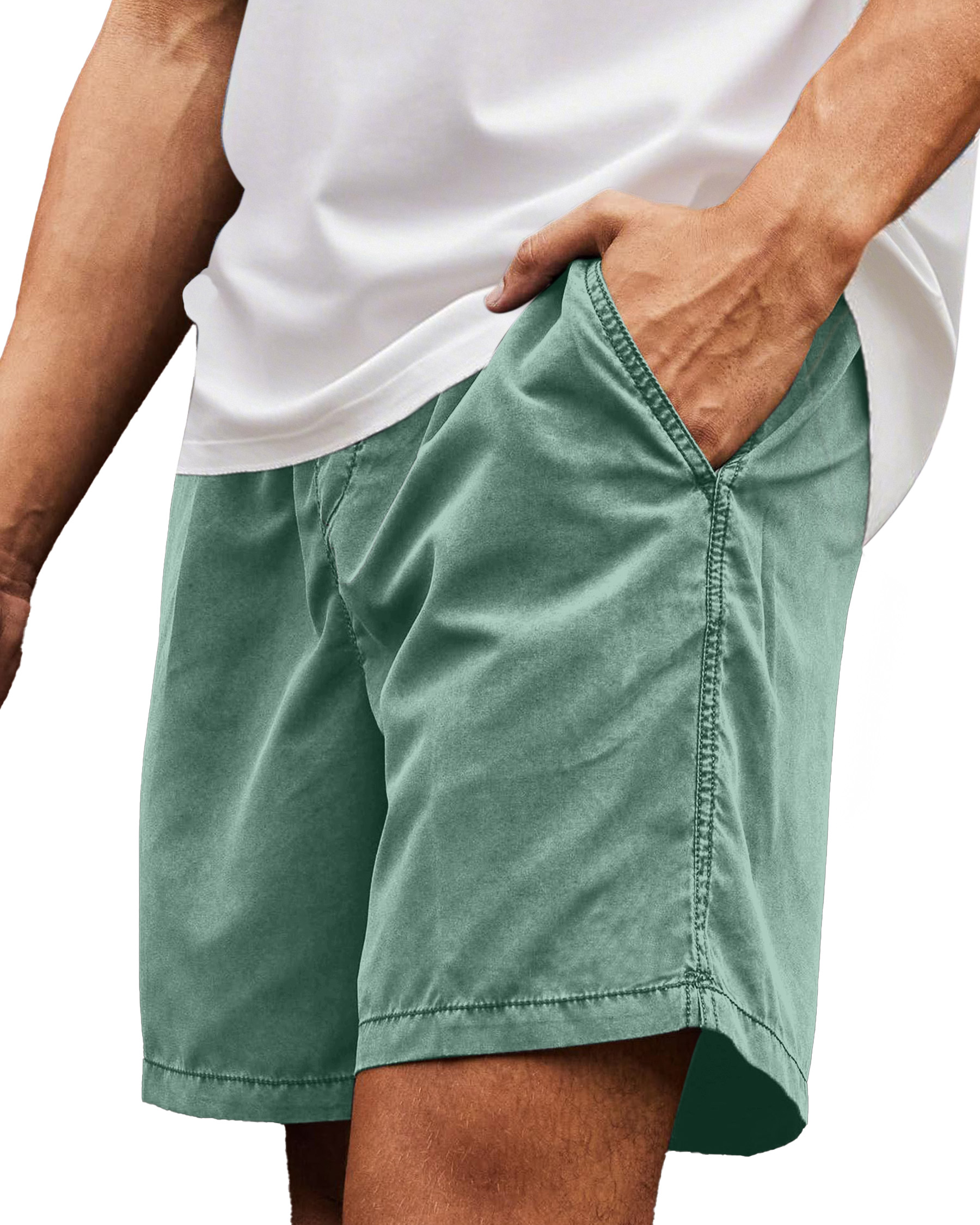 Men's Simple Everyday Beach Solid Color Loose And Comfortable Shorts