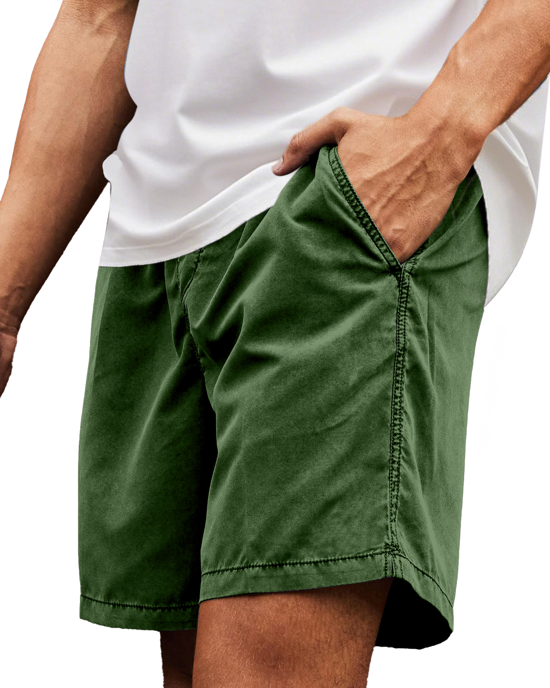 Men's Simple Everyday Beach Solid Color Loose And Comfortable Shorts