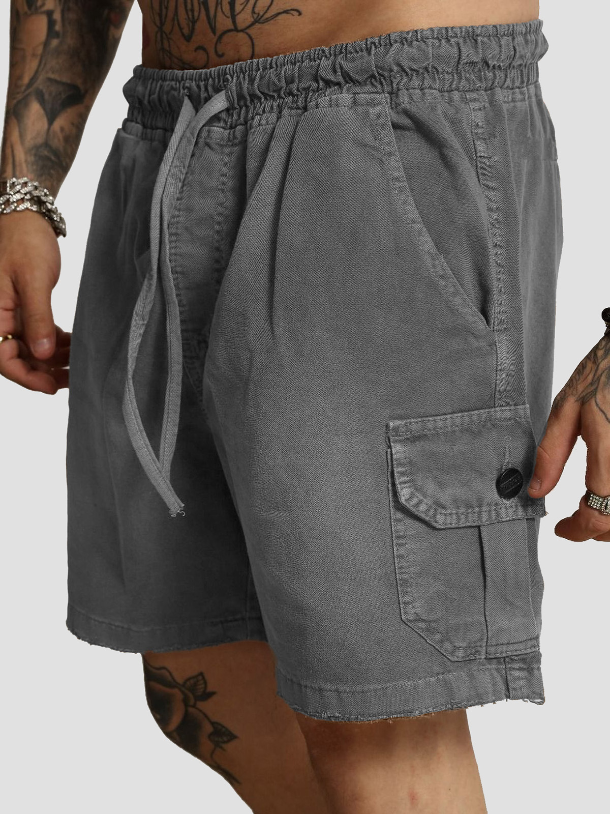 Men's Fashion Retro Workwear Pocket Shorts