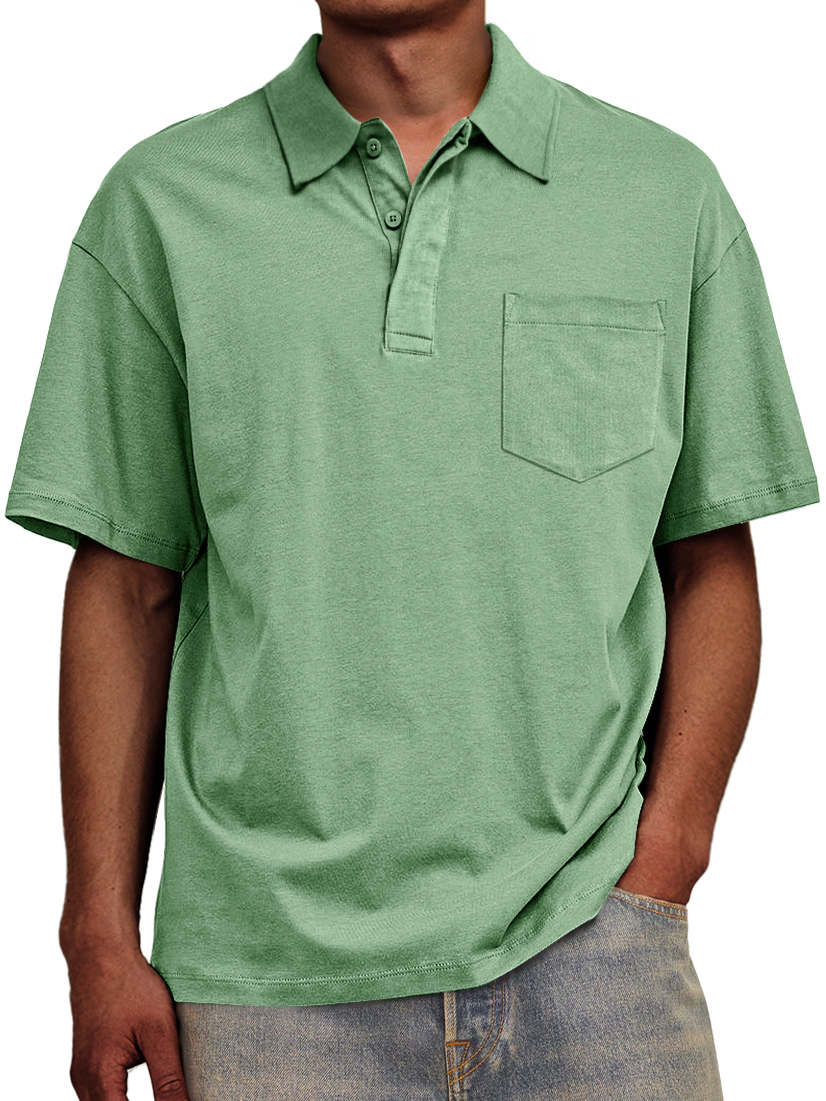 Men's Daily Casual Lapel Pocket Comfort Short Sleeve POLO Shirt