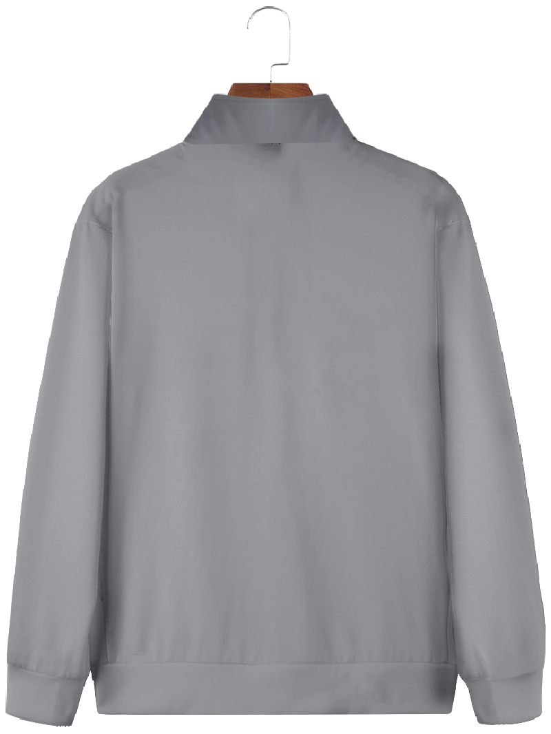 Men's fashion casual zipper padded polo shirt