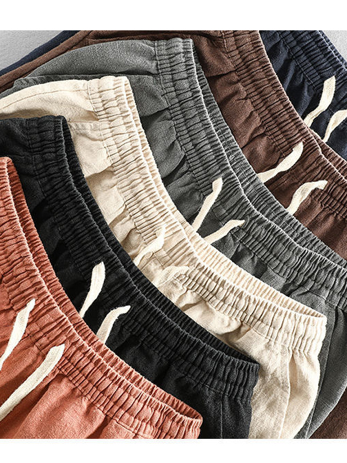 Men's Casual Cotton And Linen Versatile Daily Shorts