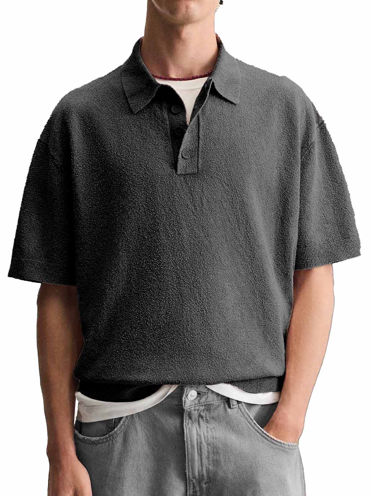 Men's Fashion Casual Lapel Short Sleeve Polo Shirt