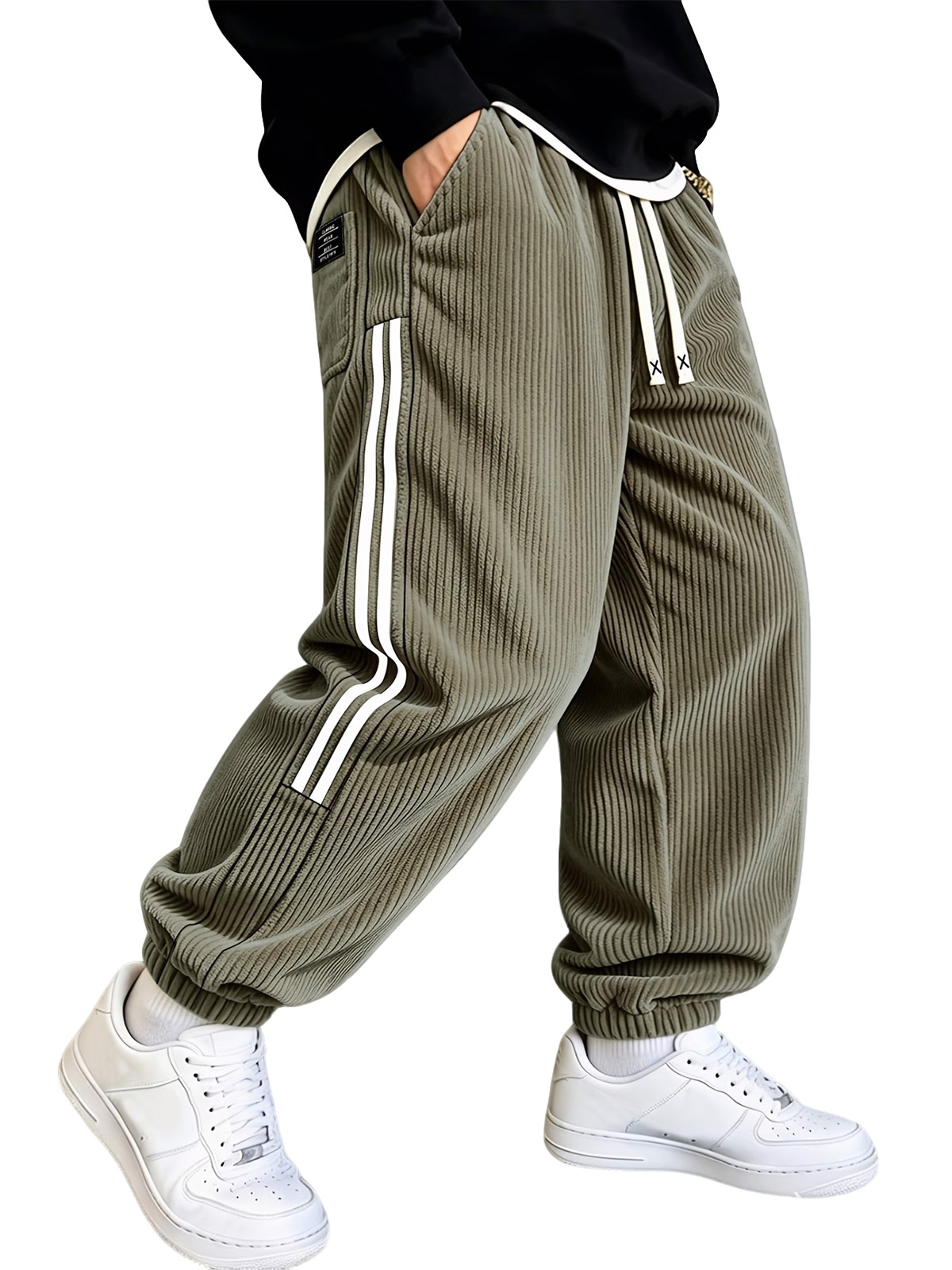 Men's Ribbed Corduroy Relaxed Jogger Pants