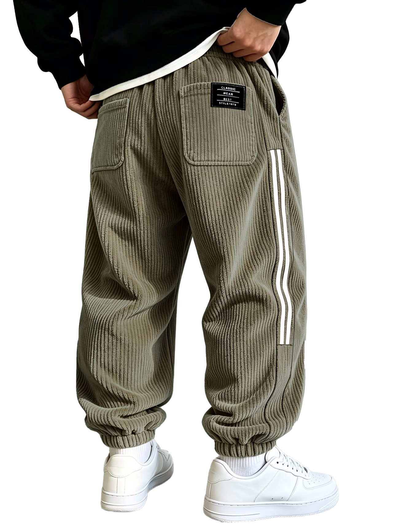 Men's Ribbed Corduroy Relaxed Jogger Pants
