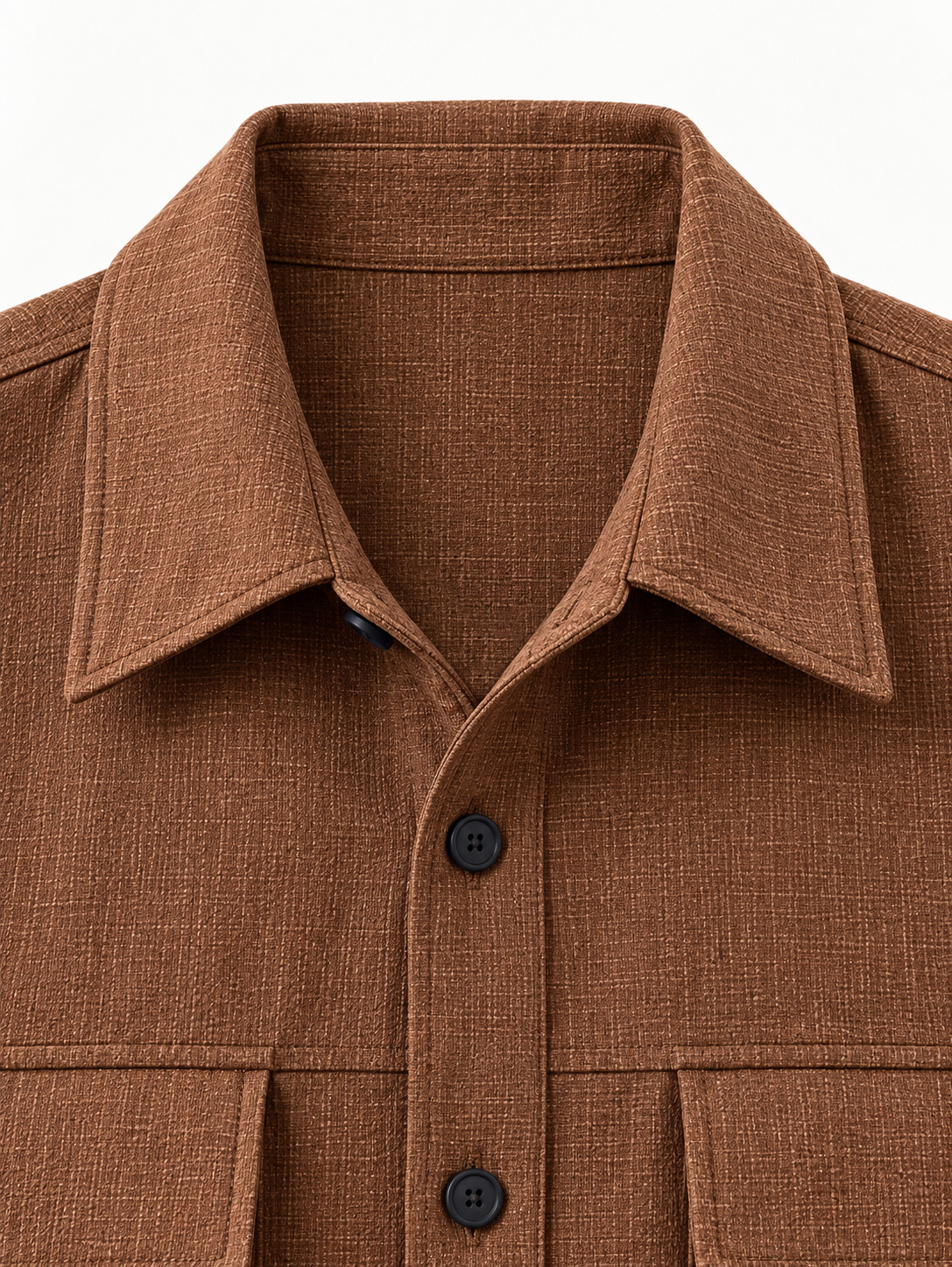 Casual Minimalist Cotton-Linen Overshirt