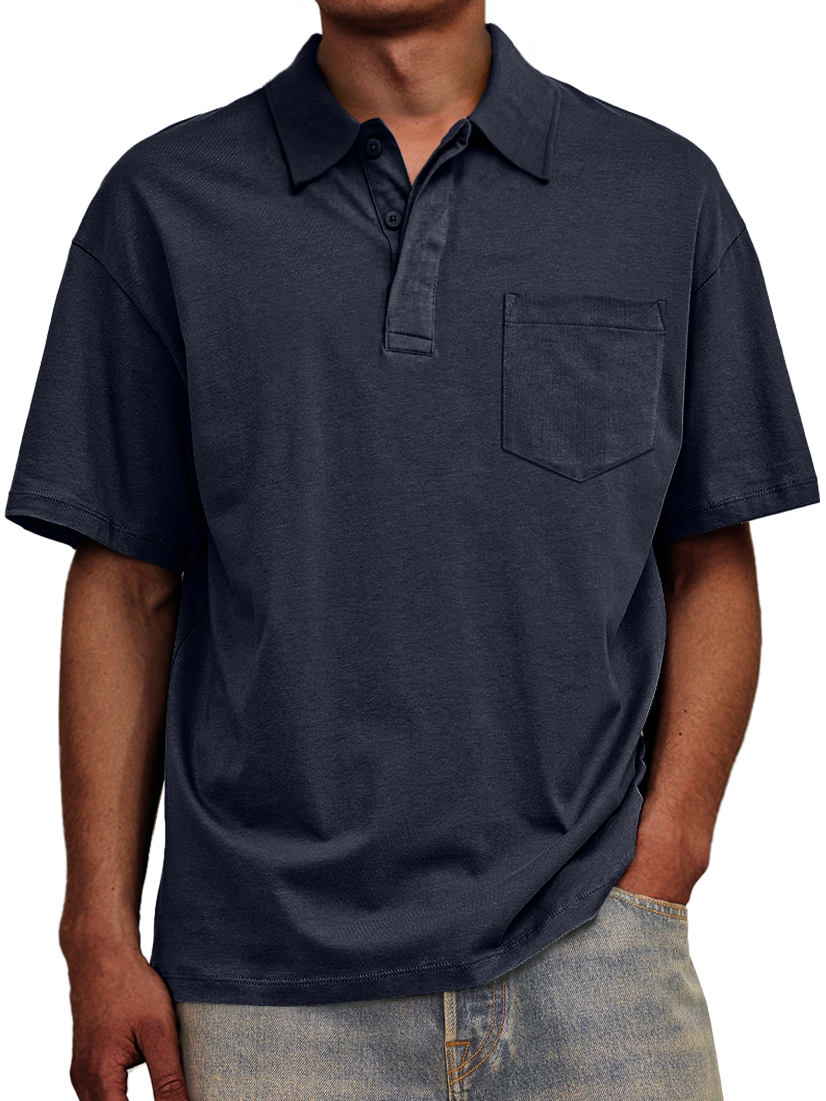 Men's Daily Casual Lapel Pocket Comfort Short Sleeve POLO Shirt