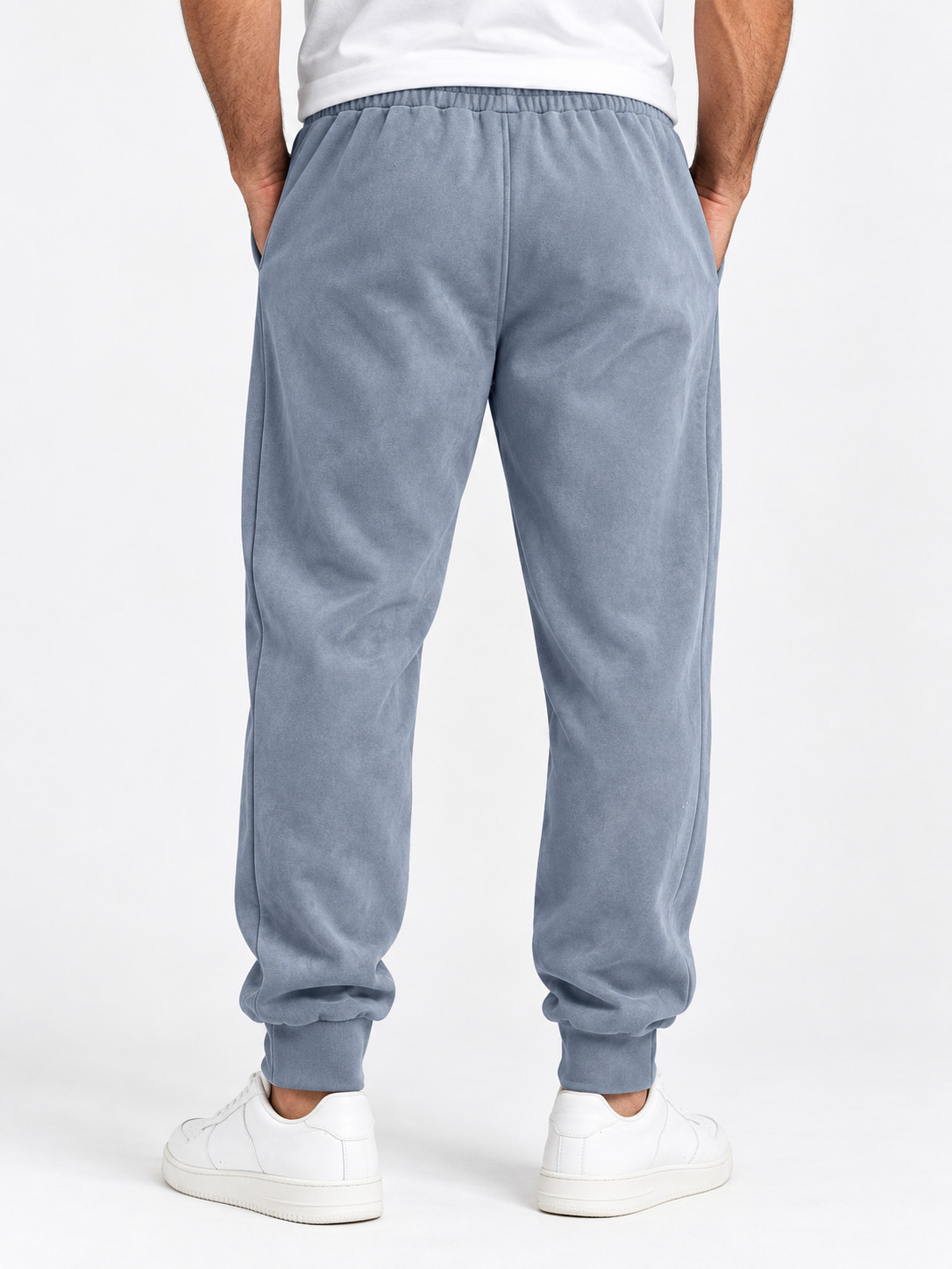 Men's Soft Suede-Touch Drawstring Jogger Pants