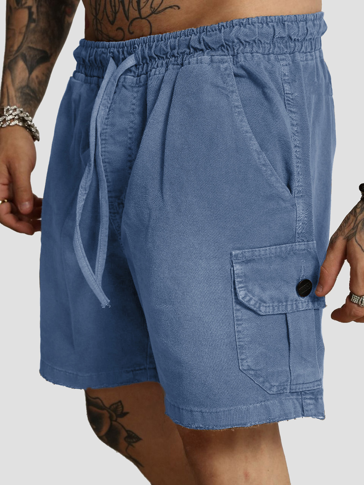 Men's Fashion Retro Workwear Pocket Shorts