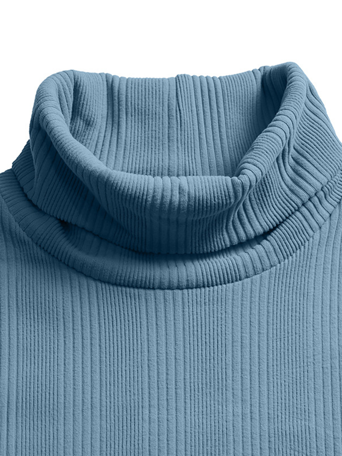 Men's Ribbed Mock Neck Long Sleeve Shirt