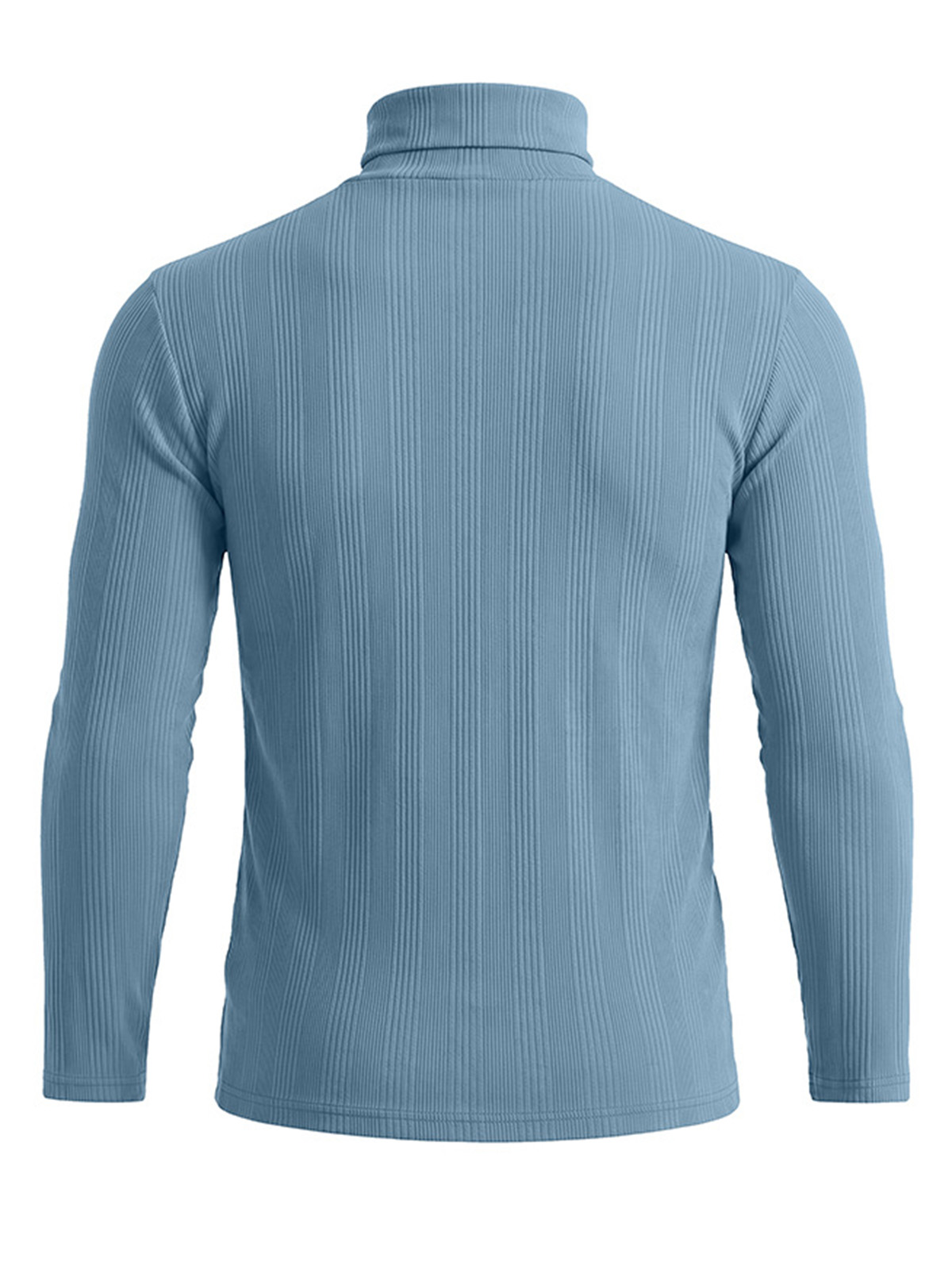 Men's Ribbed Mock Neck Long Sleeve Shirt