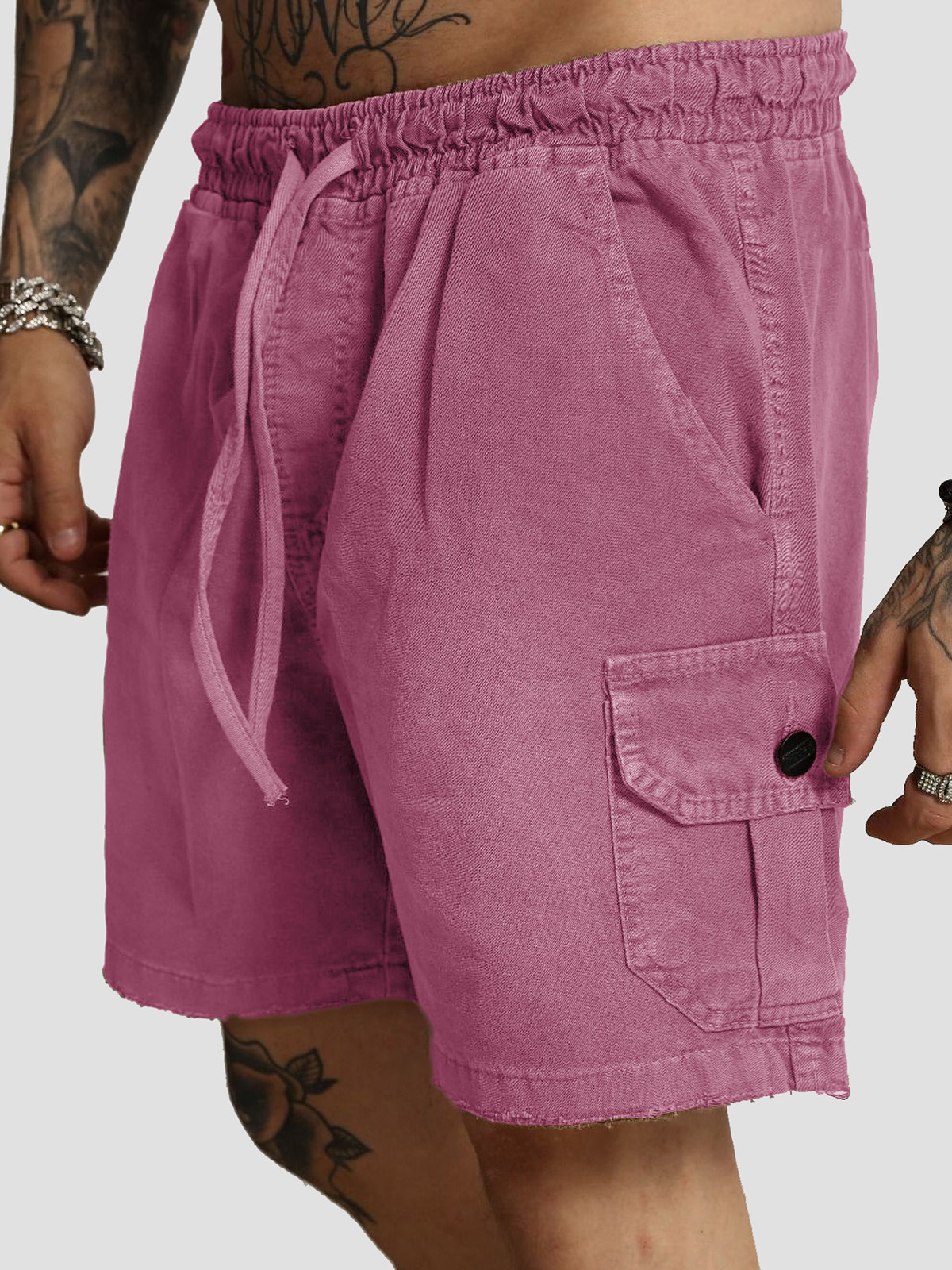 Men's Fashion Retro Workwear Pocket Shorts