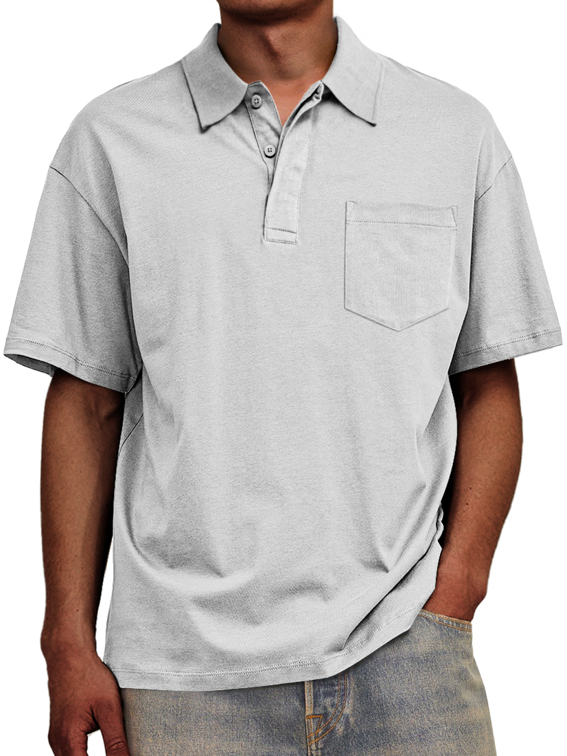 Men's Daily Casual Lapel Pocket Comfort Short Sleeve POLO Shirt