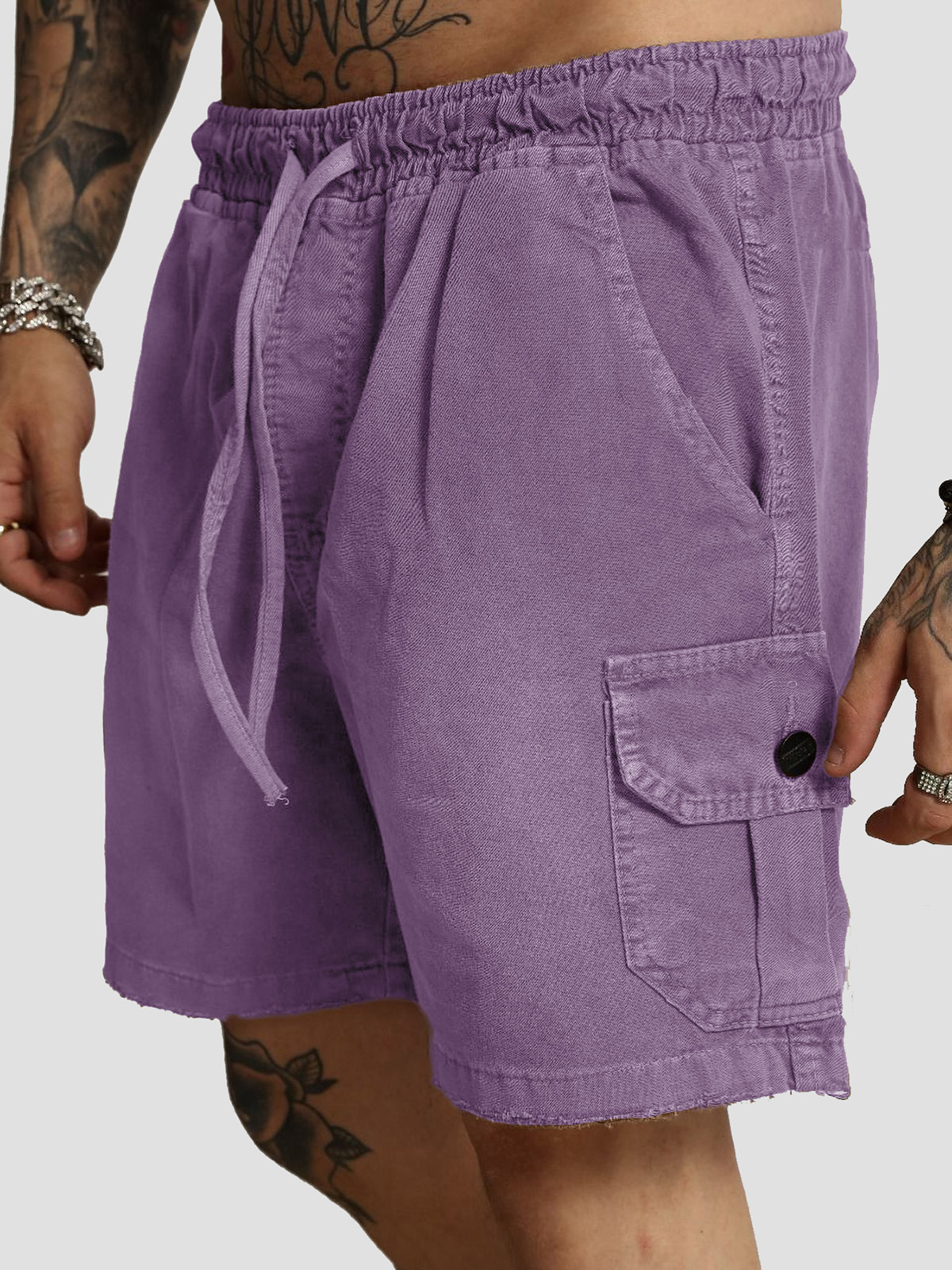 Men's Fashion Retro Workwear Pocket Shorts