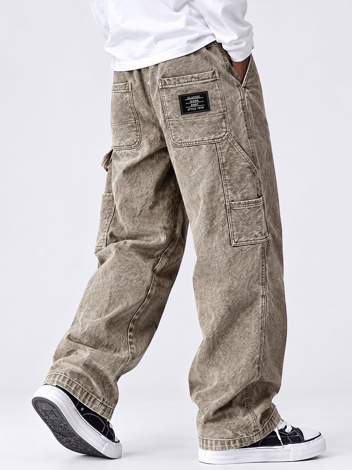 Men's Autumn Comfortable Multi-Pocket Straight-Leg Pants