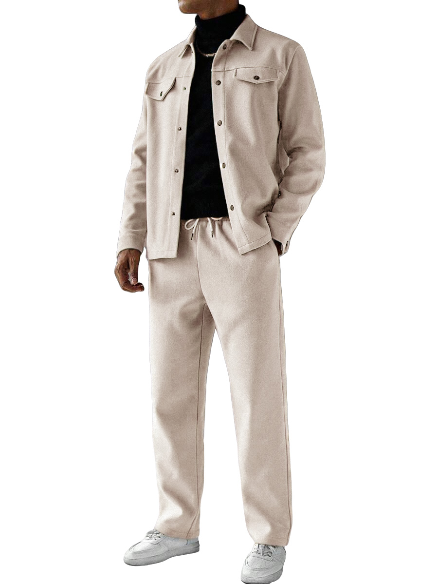 Autumn And Winter Fashionable Cardigan Lapel Commuting Loose Trousers Long-sleeved Jacket Suit