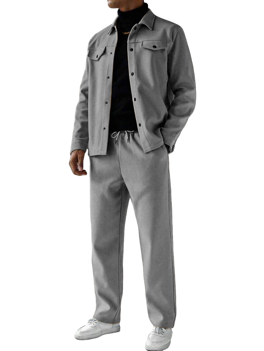 Autumn And Winter Fashionable Cardigan Lapel Commuting Loose Trousers Long-sleeved Jacket Suit