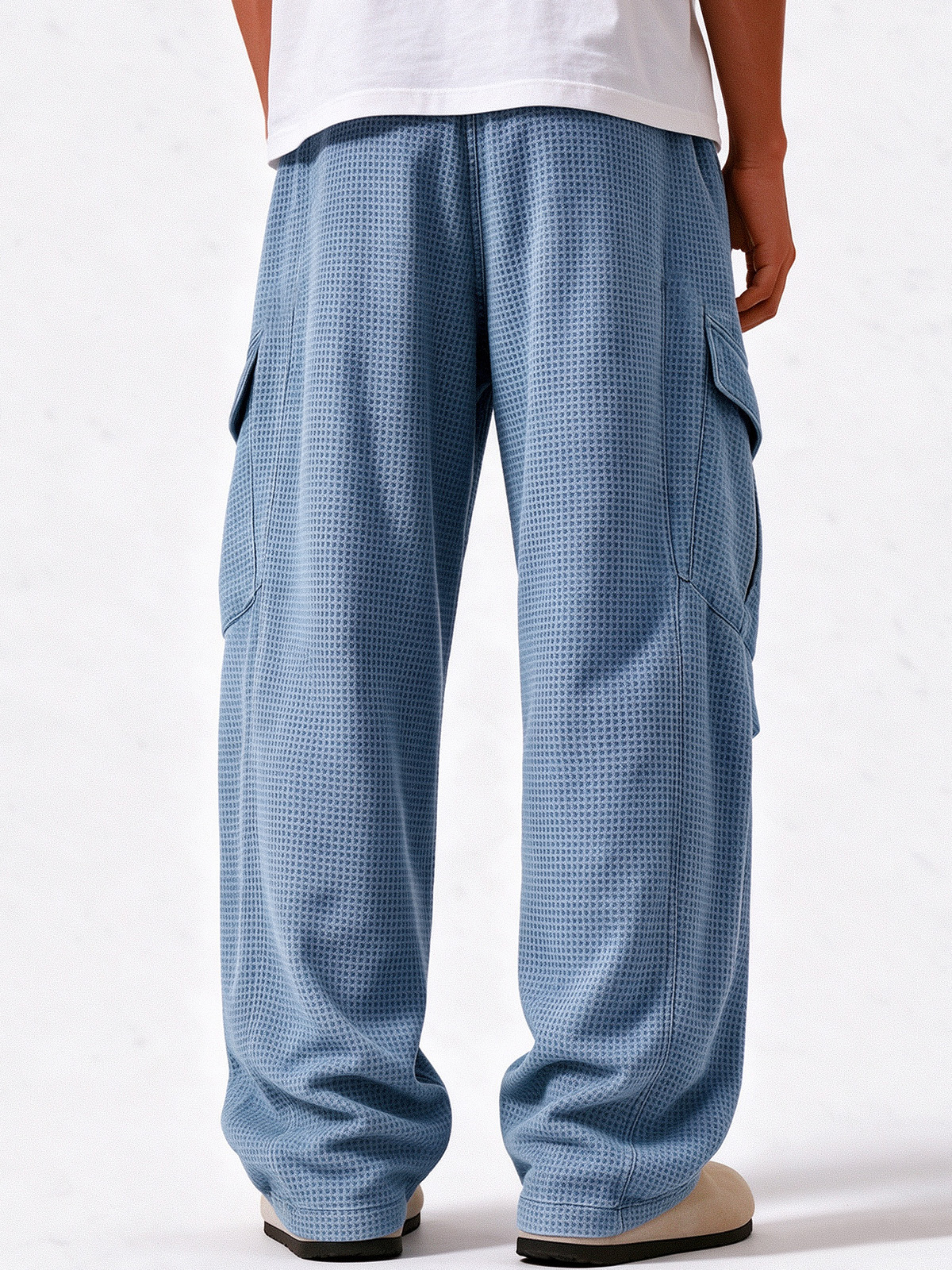 Men's Relaxed Waffle Textured Cargo Pants
