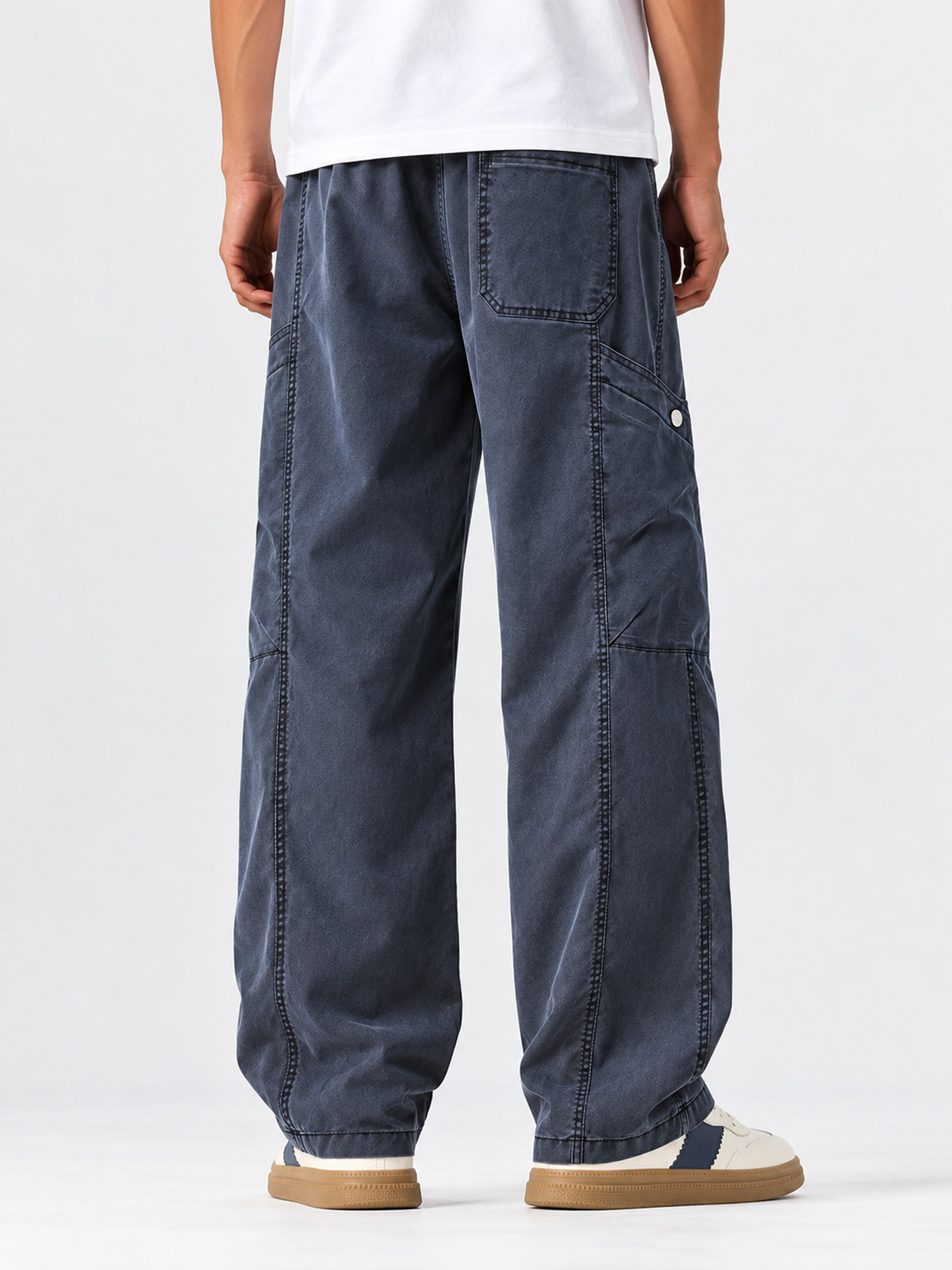 Men's Casual American-Style Lyocell Multi-Pocket Cargo Pants