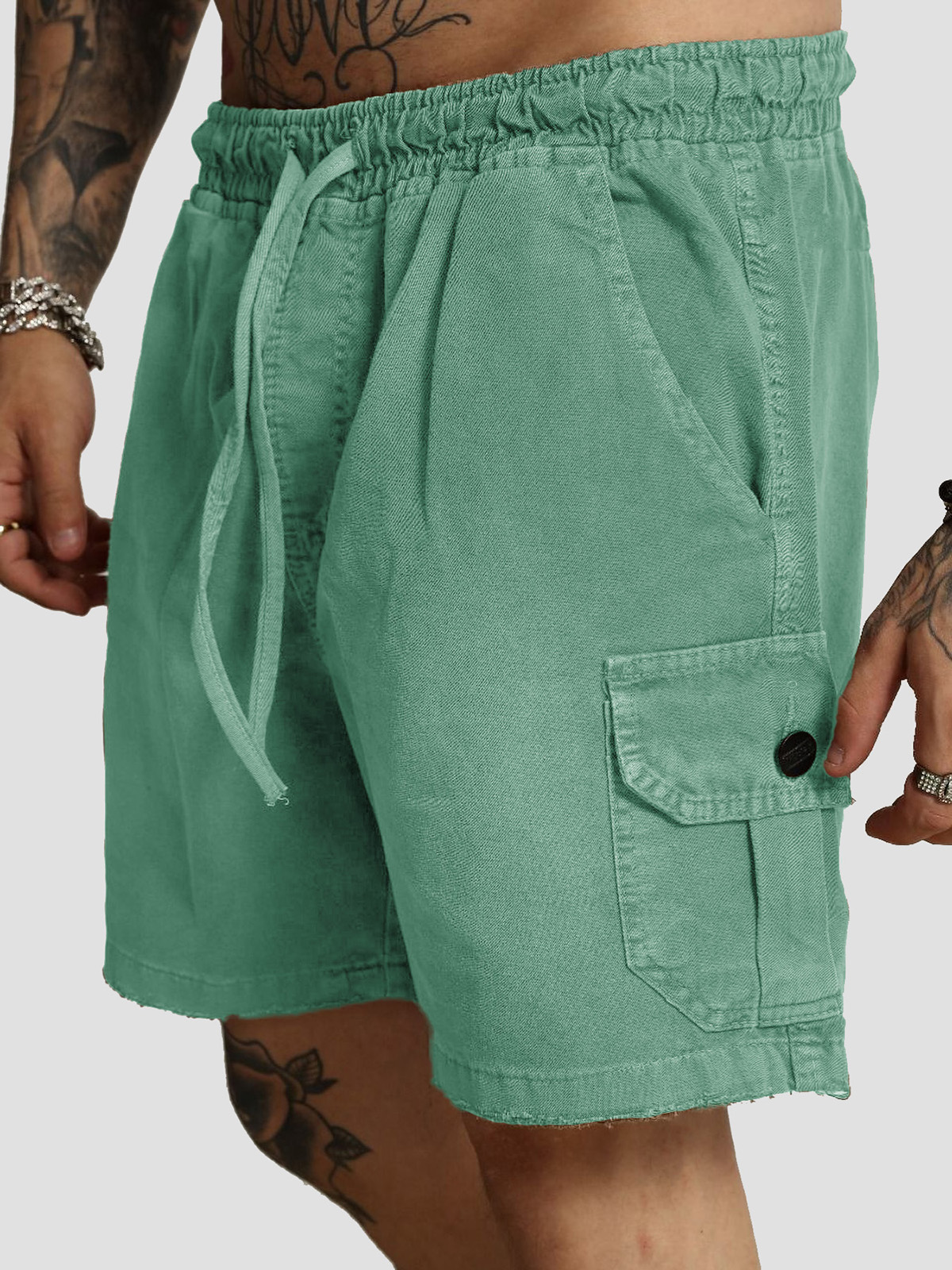 Men's Fashion Retro Workwear Pocket Shorts