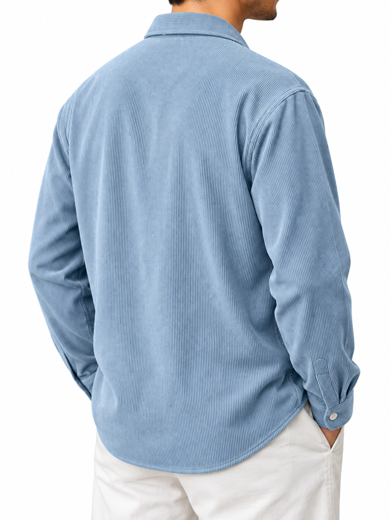 Men's Deconstructed Corduroy Casual Long-Sleeve Shirt