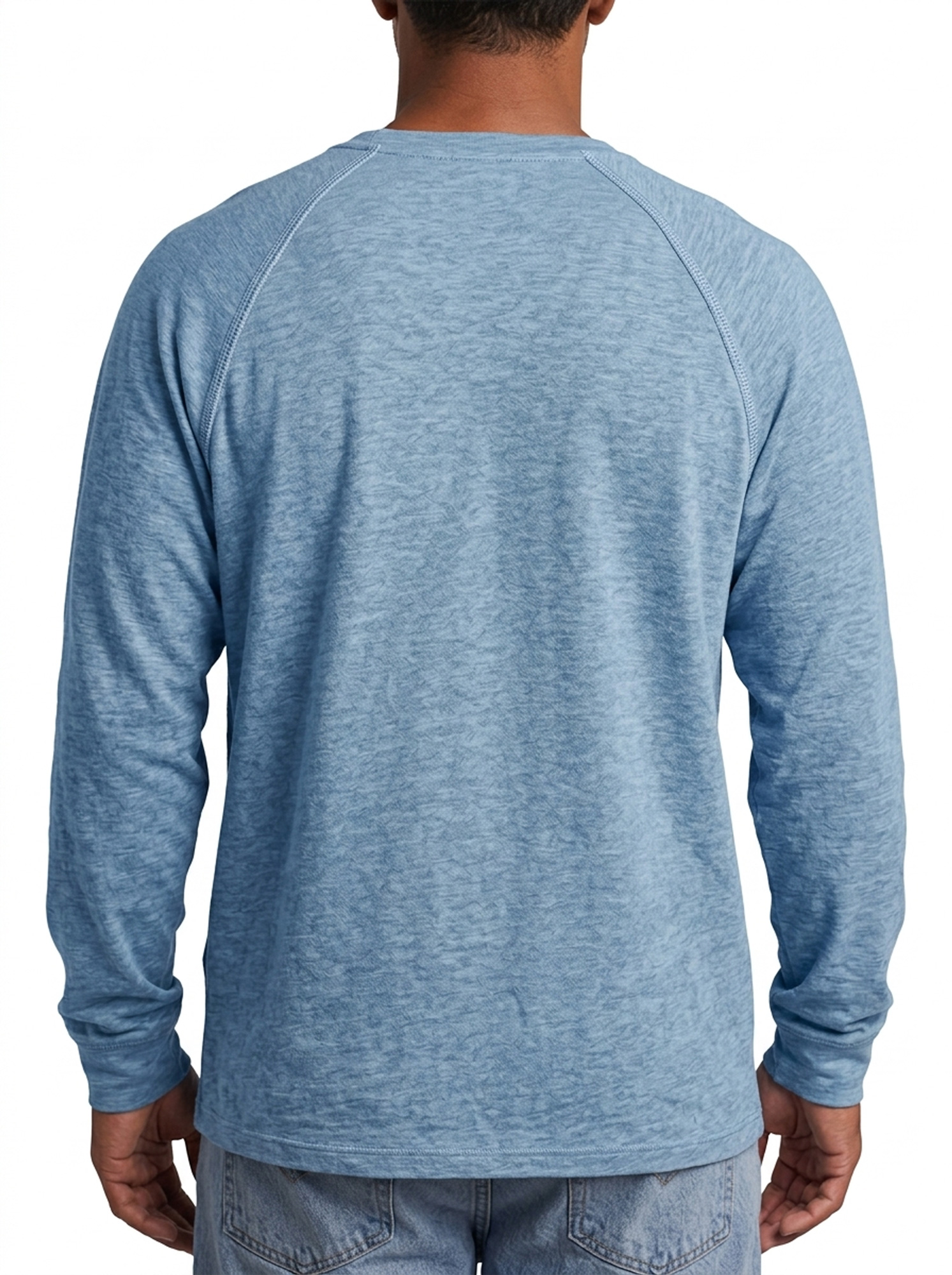 Men's Autumn Casual & Comfortable Long-Sleeve T-Shirt with Raglan Sleeves and Faux-Layered Design