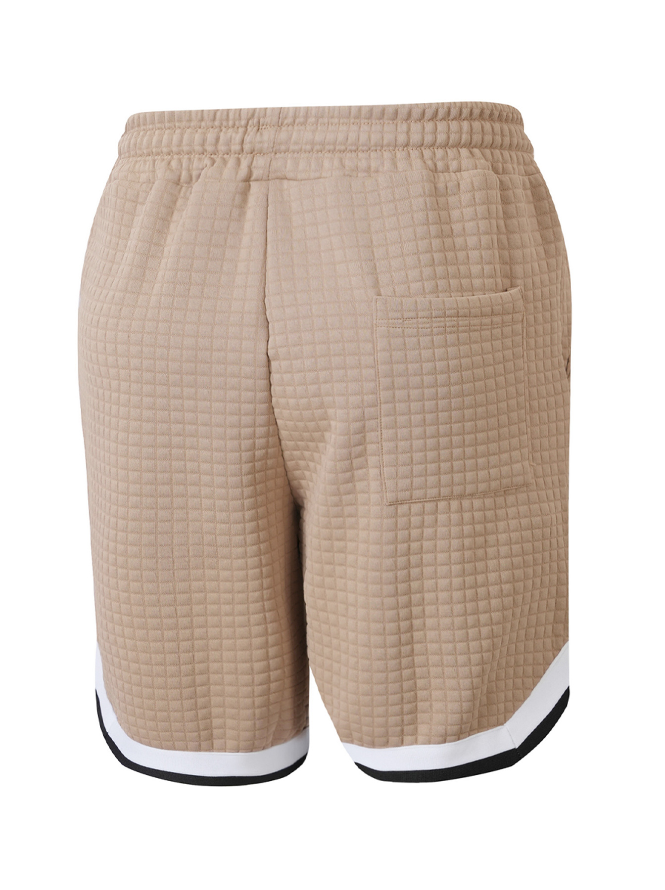 Men's Waffle Webbing Patchwork Casual Loose Shorts