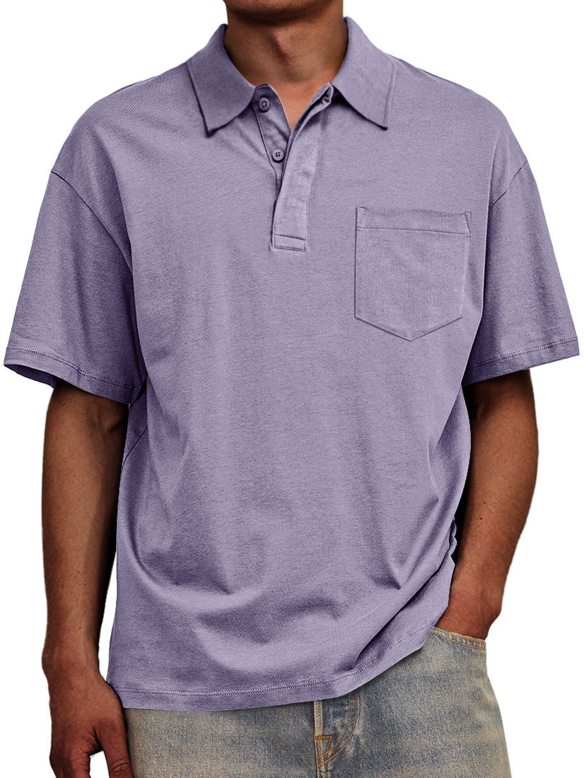 Men's Daily Casual Lapel Pocket Comfort Short Sleeve POLO Shirt