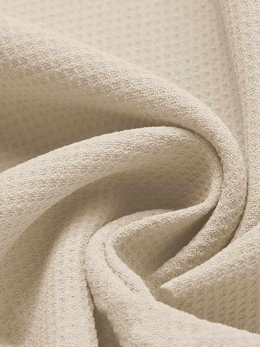 Hawaiian Men's Casual Lapel Waffle Fabric Short Sleeve Shirt