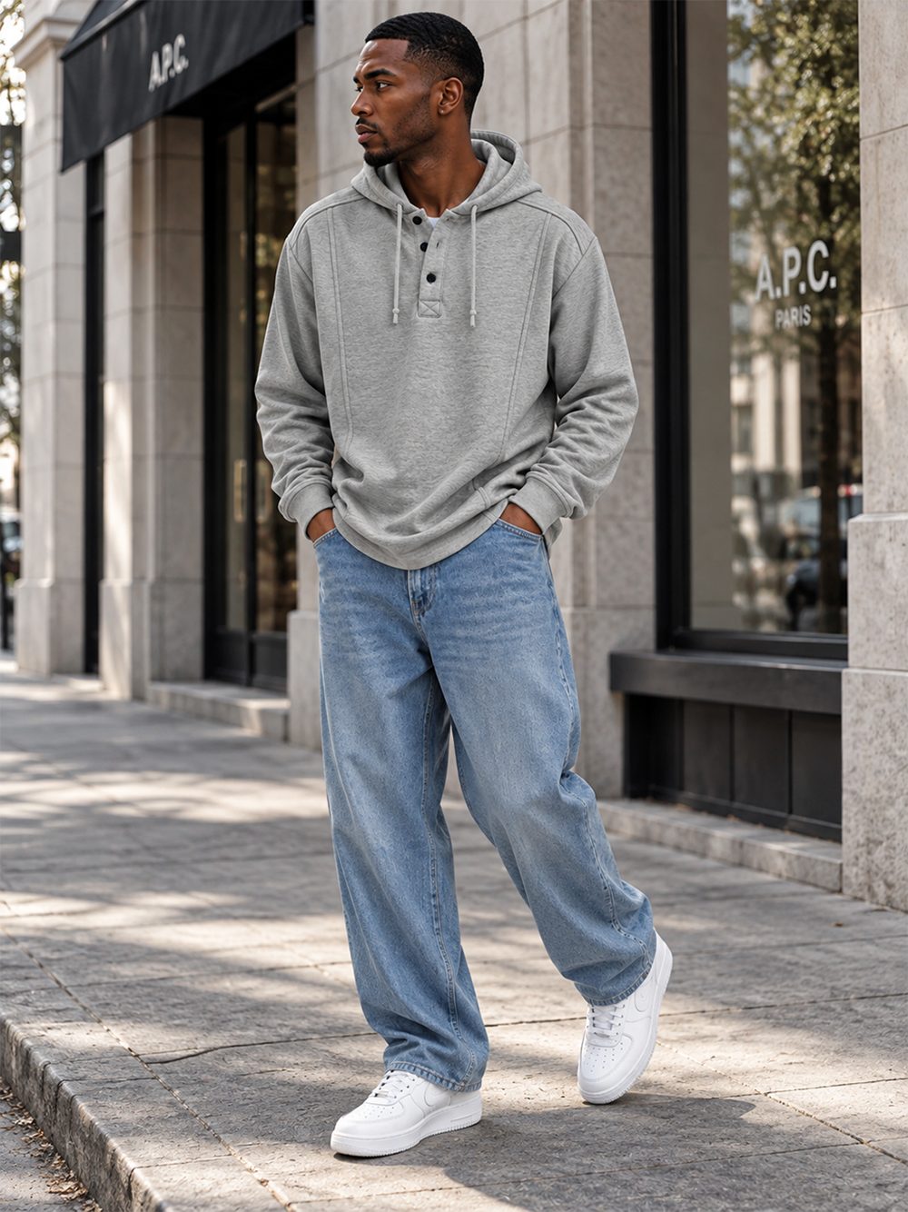 Men's Casual Athletic Long-Sleeve Hoodie