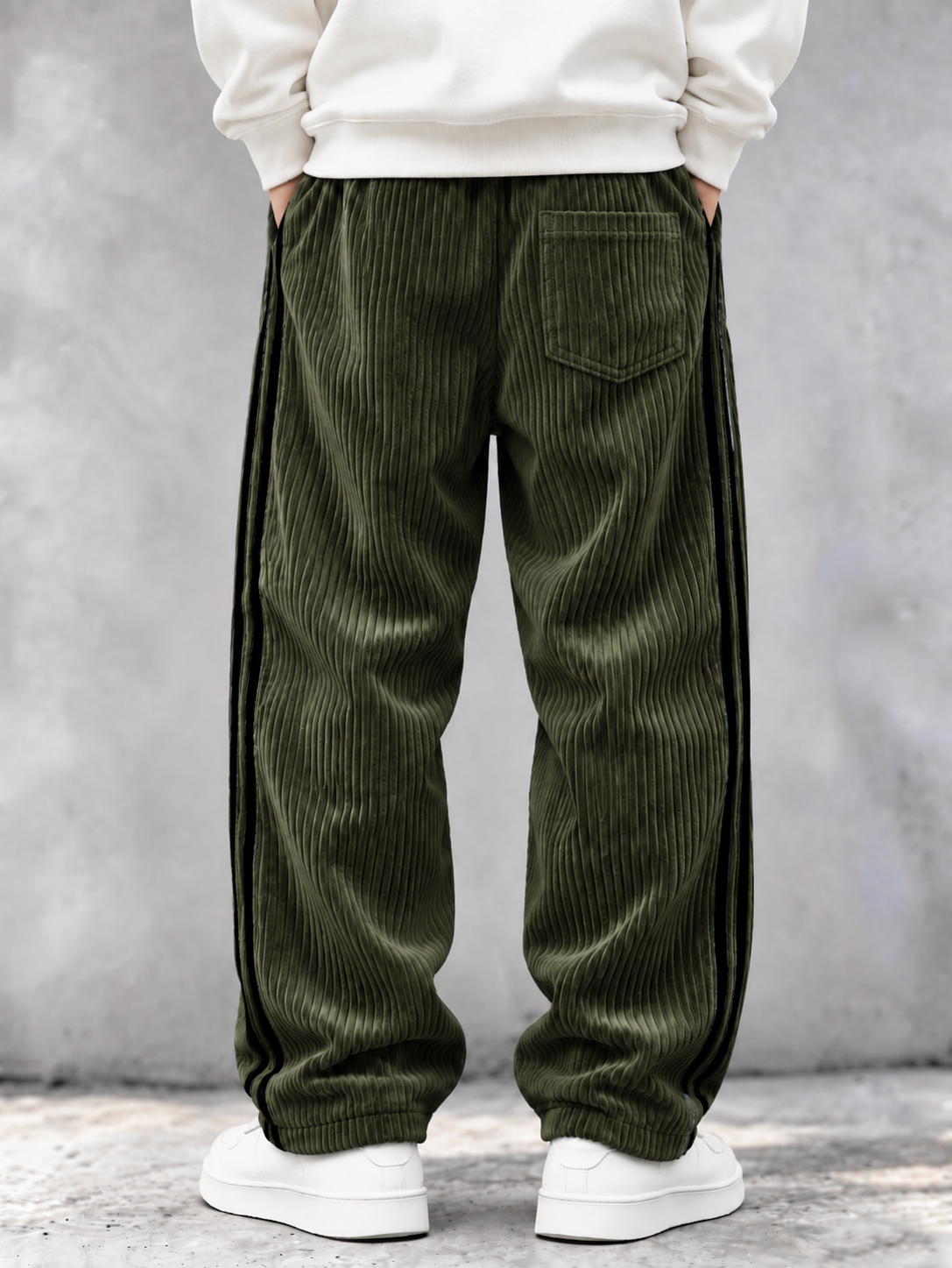 Men's Pocket Webbing Patchwork Trousers