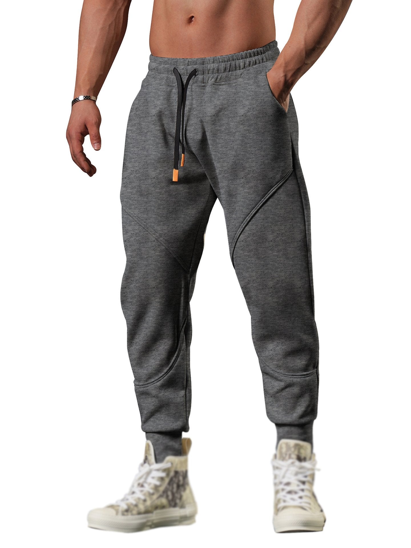 Men's Loose Three-dimensional Patchwork Leggings Trousers