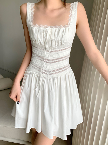 Perspective lace new summer haute couture dress