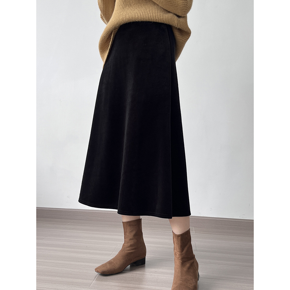 Autumn/Winter Velvet Thickened Half Skirt