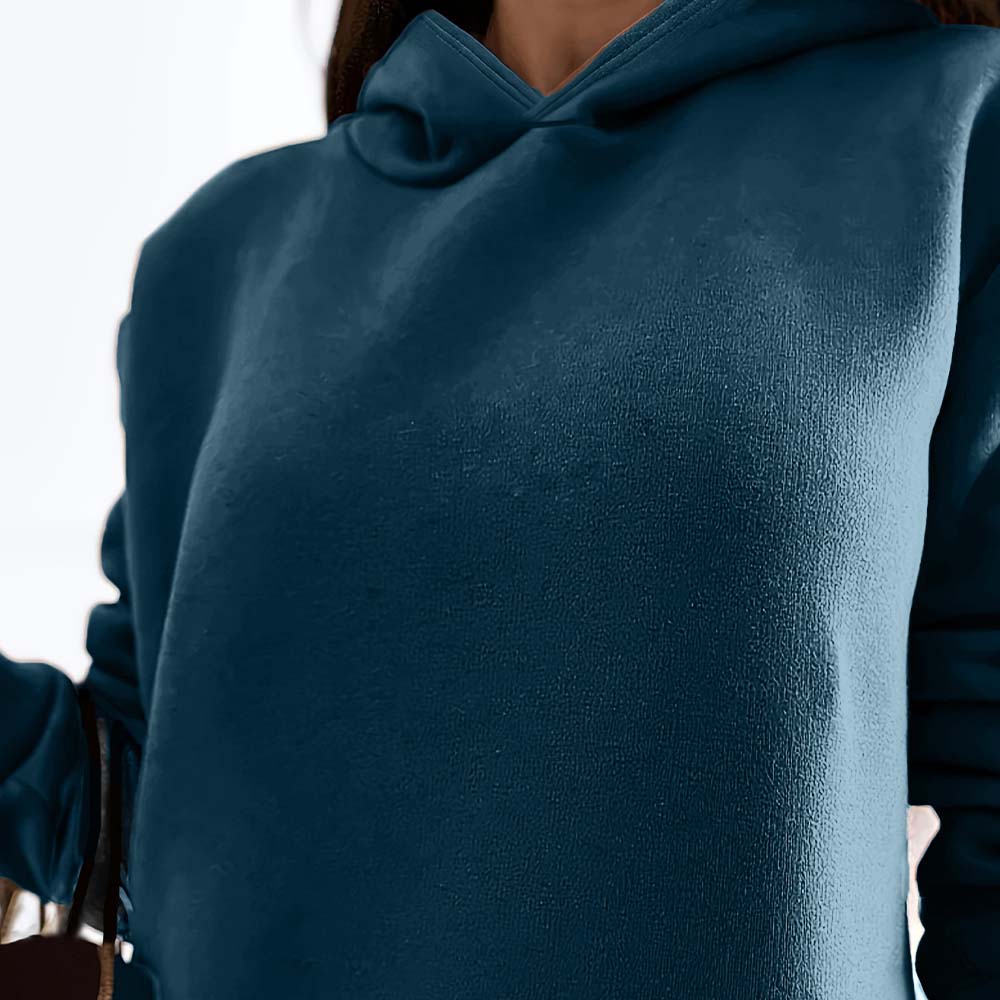 Hooded Long Sleeve Sweatshirt Dress