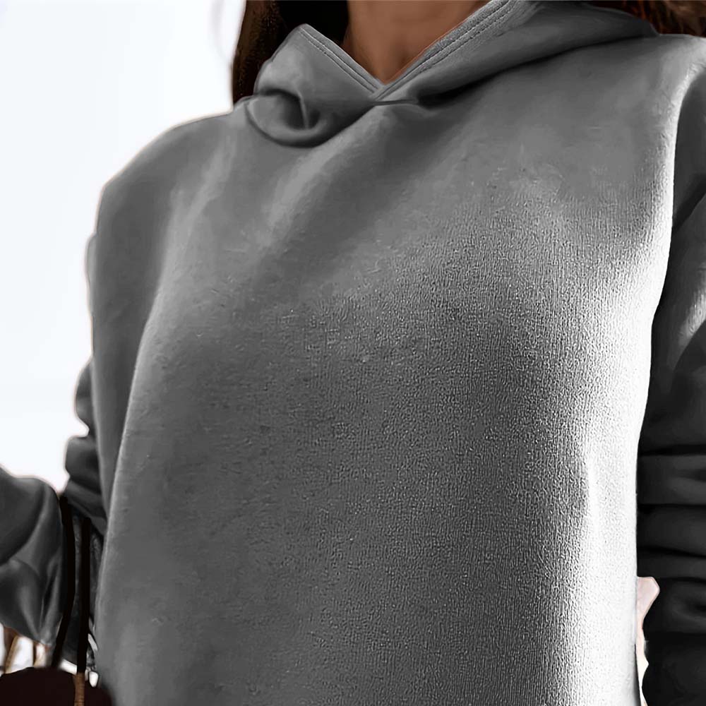 Hooded Long Sleeve Sweatshirt Dress