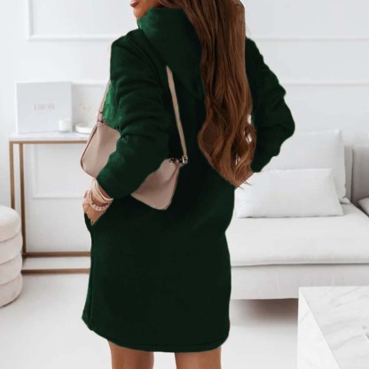 Hooded Long Sleeve Sweatshirt Dress