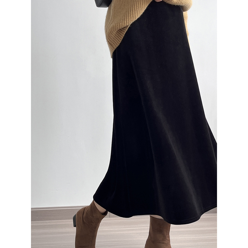 Autumn/Winter Velvet Thickened Half Skirt