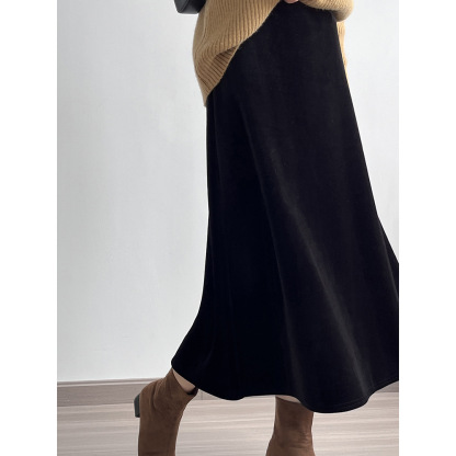Autumn/Winter Velvet Thickened Half Skirt